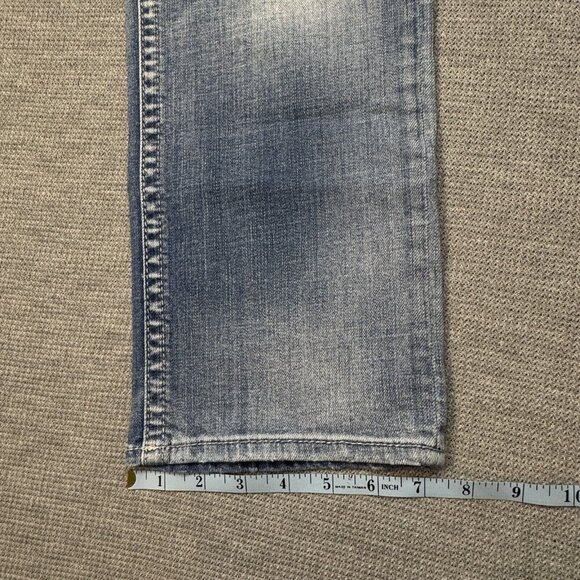Silver Suki Jeans Womens Blue Denim Super Stretch High Capri Size W30/L22.5 - Picture 13 of 14